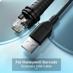 New Honeywell Barcode Scanners RJ45 to USB Port Coiled Cable 3M/9.84ft