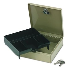 PM In-Drawer Personal Security Box Cash Box Steel Key Lock w Tray Mountable
