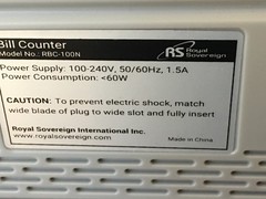 Royal Sovereign High Speed Bill Counter, UV/MG Counterfeit Detection (RBC-100N)