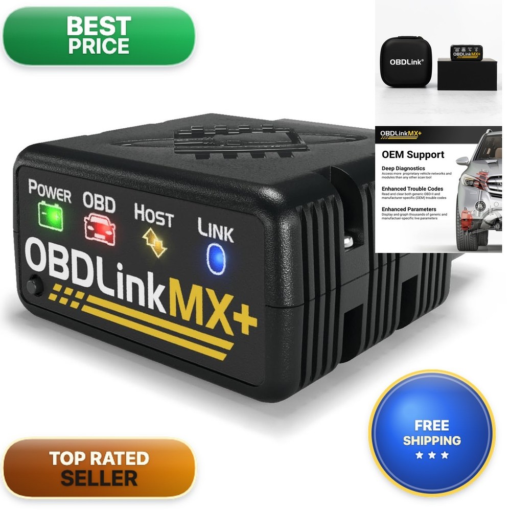 OBDLink MX+ OBD2 Bluetooth Scanner for iPhone Android Windows