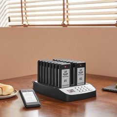 Wireless Restaurant Pager System – 500m Range Guest Calling Beepers, Vibration &