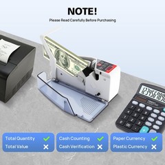 Money Counter Machine Currency Cash Bank Counterfeit Detector Cash Counting