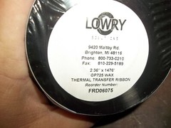 LOWRY FRD06075 THERMAL TRANSFER RIBBON 2.36&Prime; X 1476 FT. (WL92)