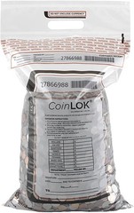 Controltek Coinlok 12 X 24.5 Clear 50 Bags Tamper Resistant Coin Bag Cash