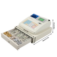 Electronic POS System Cash Register w/48 Keys 8 Digital LED Retail/Restaurant