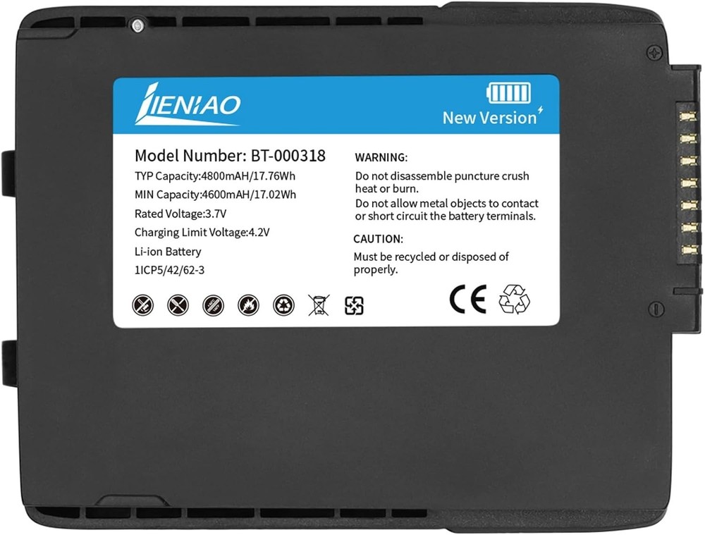 Zebra Scanner Battery 5 Pack BT-000318 for TC77 TC70 TC72 TC75x TC700 4800mAh
