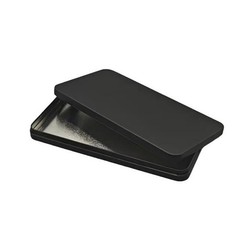 Black Metal Rectangular Cash Box Portable Storage Box With Lid For Money Bil CHU
