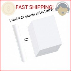 NYEAR A4 Thermal Paper 6 Rolls(210mm/8.27&Prime;width/7.6m long,Φ1.18&Prime;) for portable p
