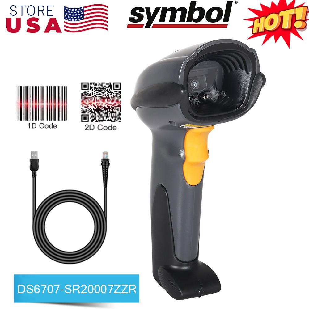 Symbol DS6707 Corded 1D 2D Handheld USB Barcode POS Scanner DS6707-SR20007ZZR