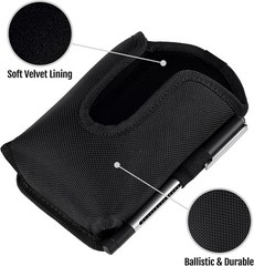 SOGCASE Zebra Scanner Holster w/Metal Clip, Heavy Duty, Nylon, Black