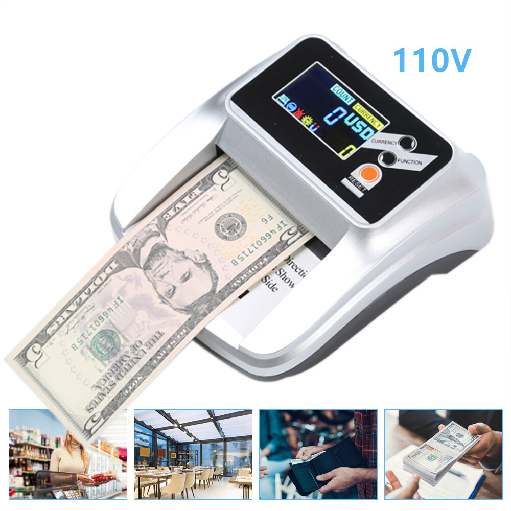 Bank Counterfeit Money Detector Machine UV MG Fake Currency Bill Checker Tester