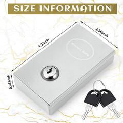 Reallnaive 1 Pack Metal Box for Gamblers Pocket Sized Winner Bank Casino Cash Bo