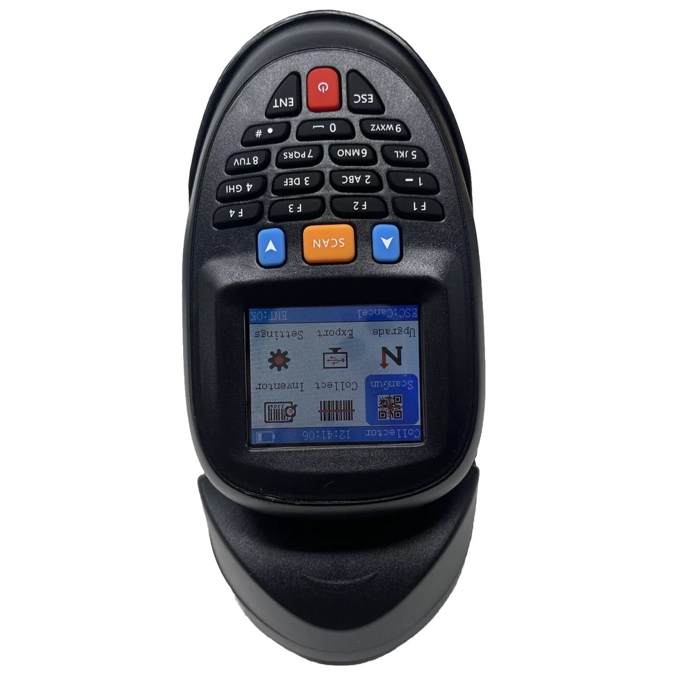 JR Wireless S-7103 Barcode Inventory Scanner Open Box Cd Screen Charging Base