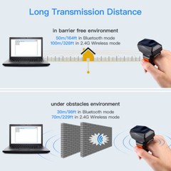 Eyoyo 1D Laser Wireless Wearable Finger Ring Barcode Scanner for IOS Android PC