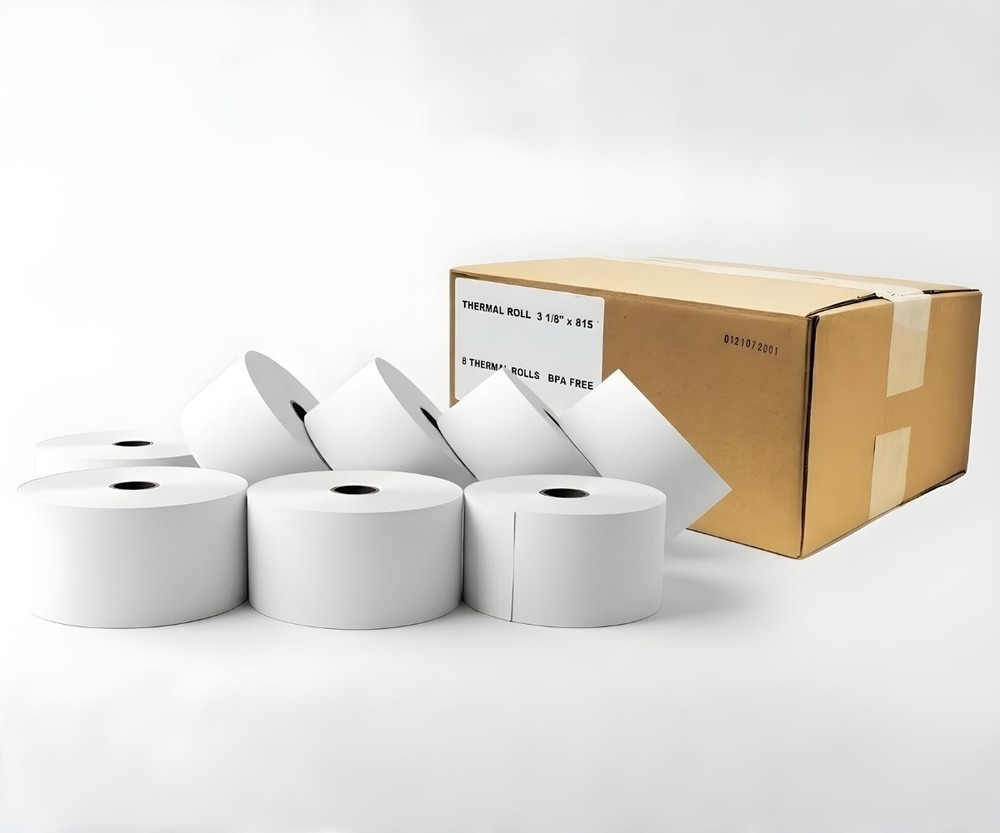Thermal ATM Receipt Paper BPA Free 3 1/8” X 815’ Heavy Weight 55 GSM Paper
