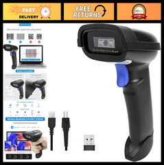 Bluetooth Barcode Scanner – 2.4G Wireless, Bluetooth & Wired – Compatible with P