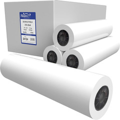 Alliance Wide Format Paper 24&Prime; X 150&prime; CAD Bond Rolls (24Lb | 4 Rolls, 24 in X 15