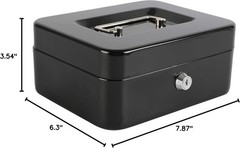 Durable Medium Cash Box with Key Lock and Removable Tray – Perfect for Home Use