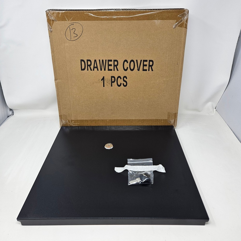 Cash Drawer Till Locking Cover Lid Kit with Keys