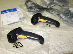 Lot of 2x * Symbol LS2208-SR20007R Barcode Scanner With Cable and Stand * NEW