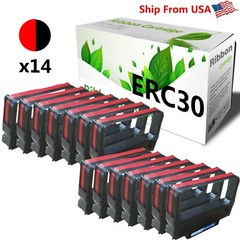 14 PK ERC-30 Black Red POS Ribbon For Epson TM-267 II TM-270 TM-270 II TM-300A