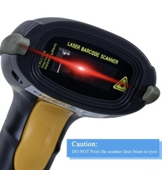 WoneNice WN3300 Black Wired Handheld USB Laser Bar Code Scanner Reader