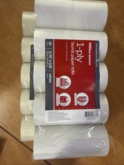 Office Depot 1-Ply Bond Paper Rolls 10 Count (2.75&Prime; x 128&prime; Per Roll) White