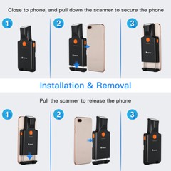 Eyoyo 1D Back Clip Barcode Scanner fit Android iOS System 1D Barcode Scanning