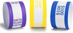 Self-Adhesive Bill Wrappers – 300 PCS Currency Straps for Quick Cash Management