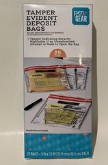 Tamper Evident Deposit Bags 25 Pack – 9×12 Tamper Indicating Bags Pen + Gear NEW