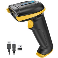 Tera Barcode Scanner with Battery Indicator: 1D Wireless, 5100 Yellow