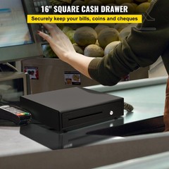 VEVOR 16&Prime; Cash Drawer for POS Systems with 3 Unlocking Modes and RJ11/RJ12