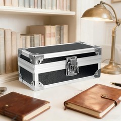 Lockable Cash Box with Key, Aluminium Alloy Money Storage Box & Single-Row Curre