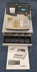 Casio PCR 260B Thermal-Print Cash Register w/ 2 Keys, Manual No Drawer Key Read