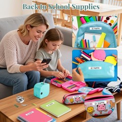 P12 Label Maker Machine with 1 Tape, Bluetooth Small Ribbon Printer