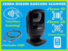 Zebra DS9208 2D Barcode Scanner, USB Cable for Point of Sale, 1D QR Scanning!🔥⭐