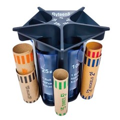 Byteen8 Coin Counter Coin Sorter Tube|Creative 5in1 Change Sorter Coin Counter