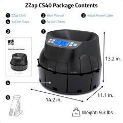 CS40 Coin Counter, Sorter and Roller – Money Cash Currency Machine