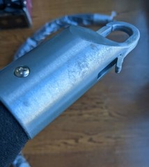 Vintage [NOS] Glaro 8 ft. Crowd Control Rope Black Velour Satin Chrome Snap Ends
