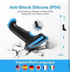 Laser 2.4G Wireless 1D Bar Code Scanners Readers for Computers PC Laptop Barcode