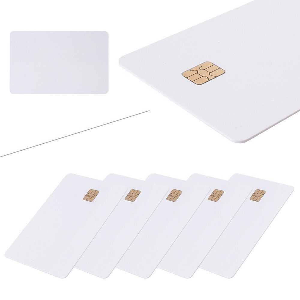 5PCS ISO PVC IC SLE4442 Chip Blank Smart Card Contact IC Card Safety White