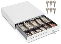 16&Prime; Cash Register Drawer for Point of Sale(POS) System w 5 Bill 6 Coin Cash Tray