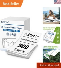 500 Sheets Thermal Printer Paper 8.5 x 11 Inch,BPA free Advanced Thermal Prin…