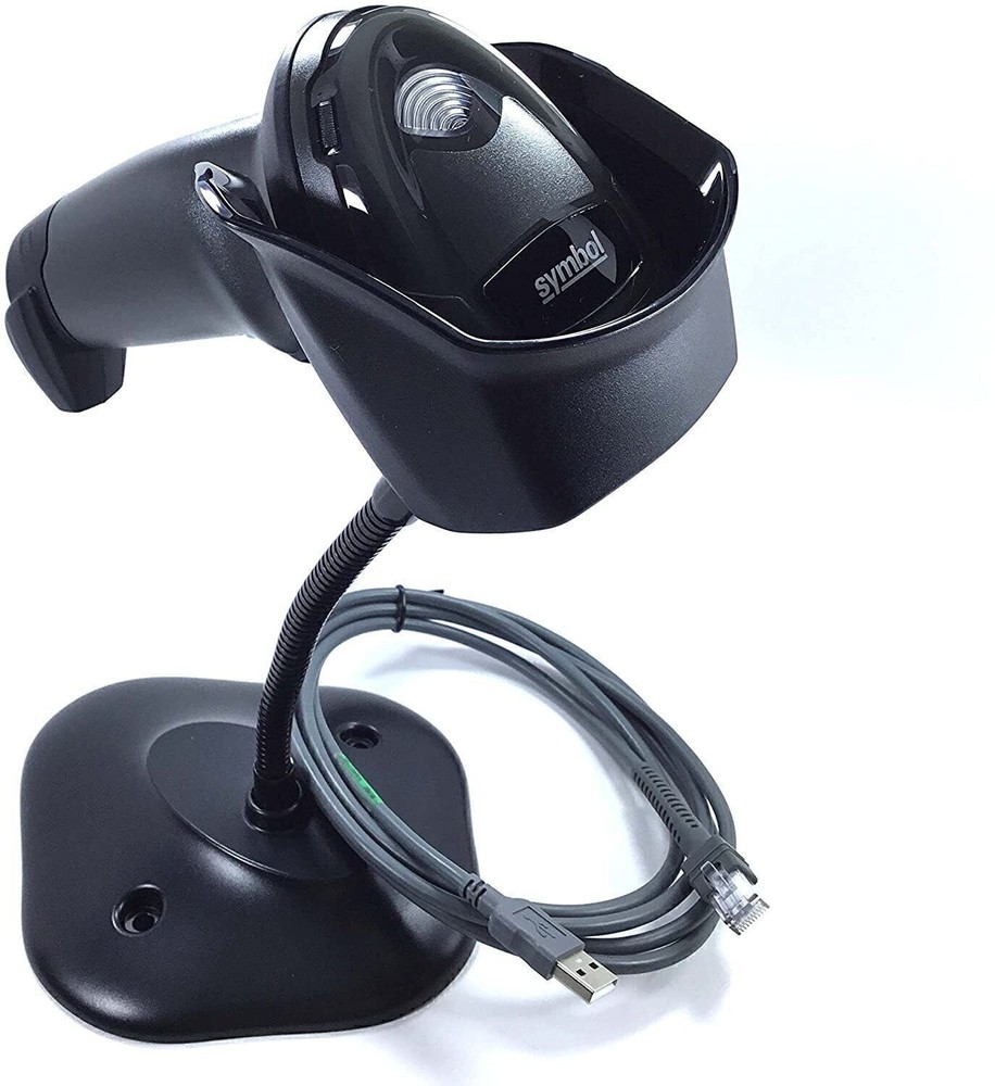 Zebra DS4608-HD00007ZZCN 2D Imager Handheld Barcode Scanner w/ USB Cable & Stand