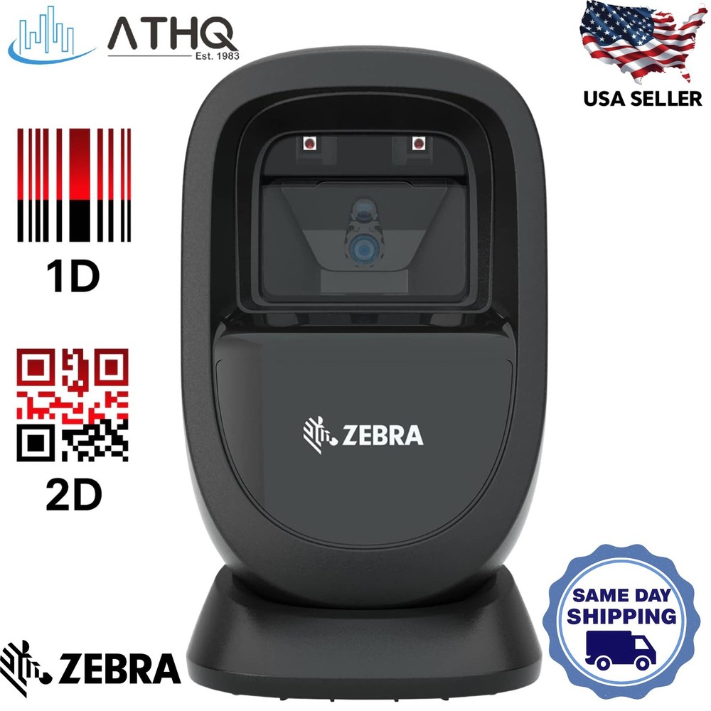 Zebra DS9308 1D/2D Barcode Scanner Omnidirection POS QR Hands-Free USB NEW