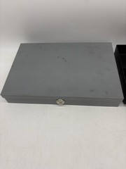 MMF Industries Metal Cash Box Removable Bill & Coin Tray 11.5&Prime;x7.8&Prime; NO KEY