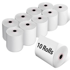 10 Rolls 3 1/8 X 230 Thermal Paper Plus POS Receipt Paper 3.125 Inch Wide Roll
