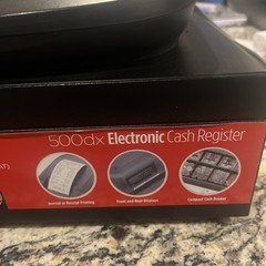 Royal 500DX Electronic Cash Register Tested w/ Key & Manuals