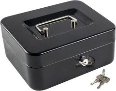 Classic Black Medium Cash Box – Durable, Portable and Perfect for Small Business