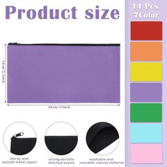 Teling 14 Pack Money Bank Bags with Zipper Security Large, Modern Color